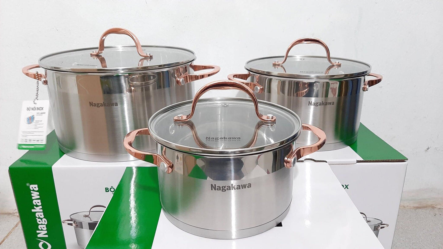Bộ nồi tay vàng Nagakawa