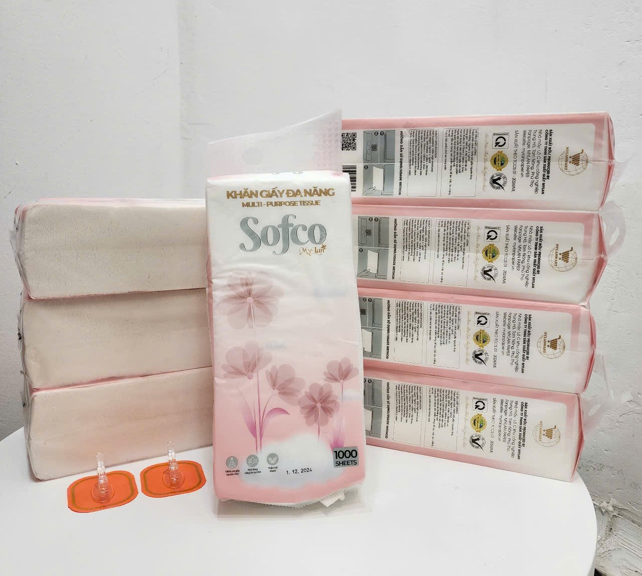 Thùng 8 Bịch Khăn Giấy Đa Năng Sofco