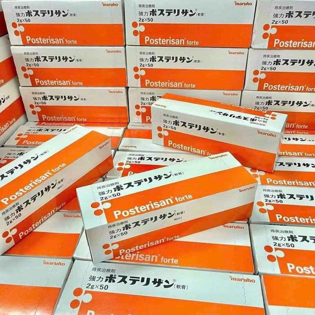 Vỉ 5 tuýp kem bôi trĩ Nhật Posterisan Forte