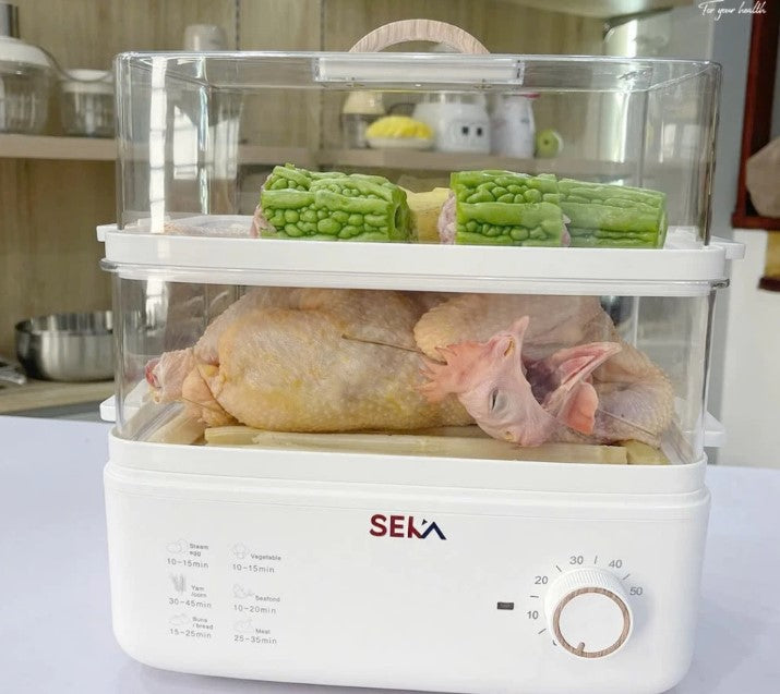 Nồi Hấp Điện 2 Tầng Đa Năng Seka