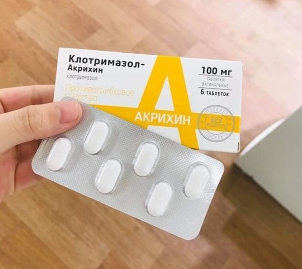 Viên đặt phụ khoa Clotrimazole Akrihin của Nga