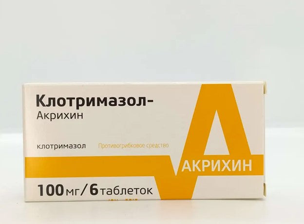 Viên đặt phụ khoa Clotrimazole Akrihin của Nga