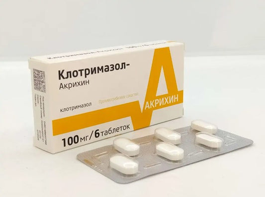 Viên đặt phụ khoa Clotrimazole Akrihin của Nga