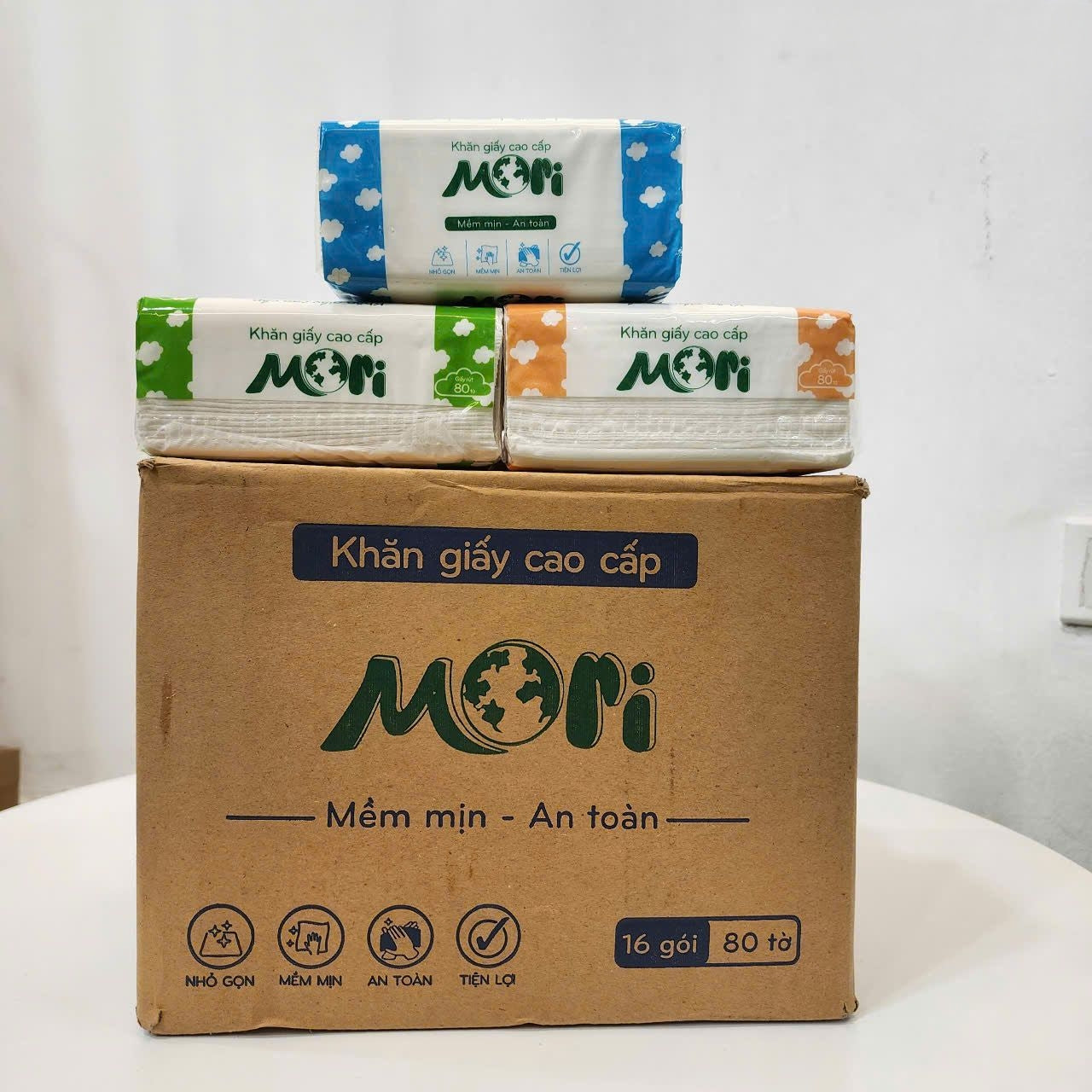 Thùng giấy rút cao cấp Mori 16 gói